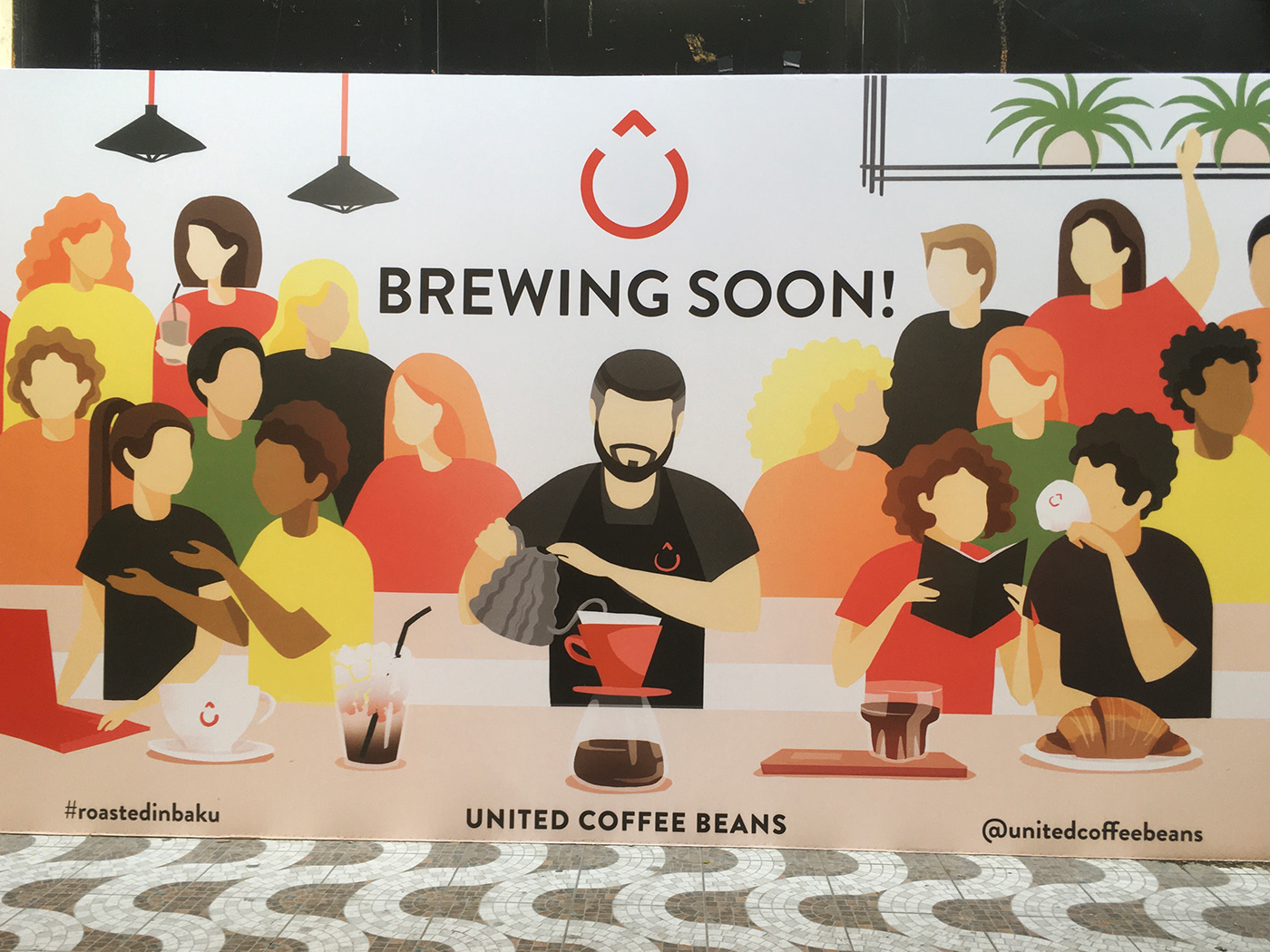 cafe Coming Soon Opening people illustration poster illustration teaser