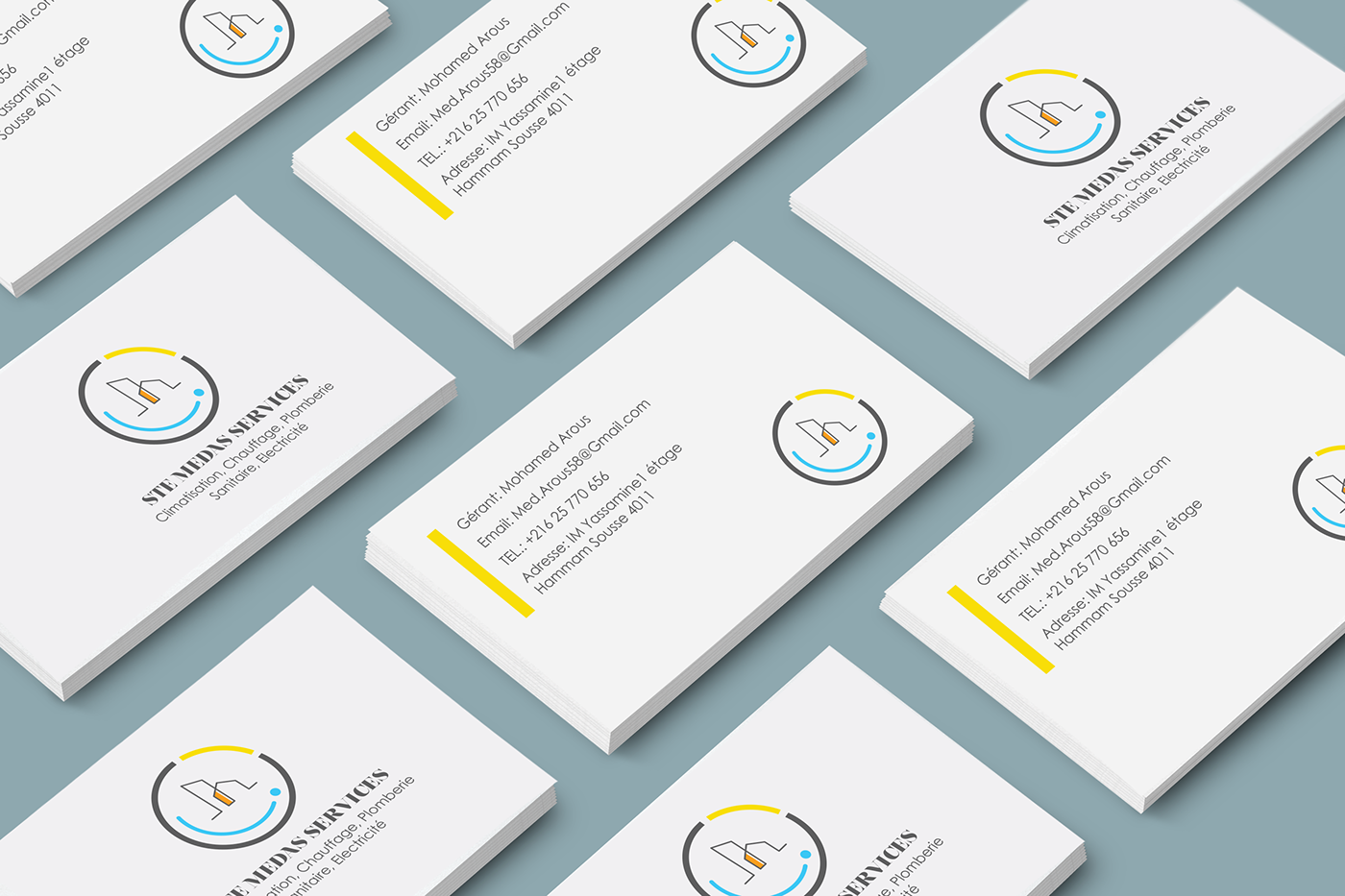 business card visual identity Minimalism flat design logo branding 