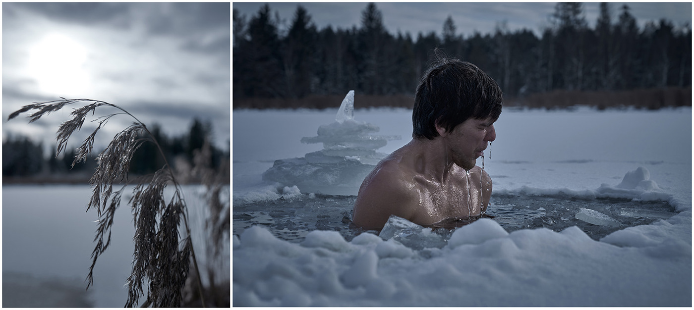 editorial ice lake Nature Outdoor people Photography  portrait reportage winter