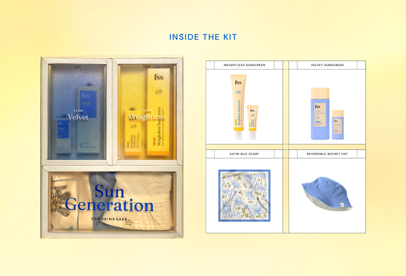 Packaging pr package Skincare packaging sunscreen packaging design beautypackage press kit influencer kit influencer marketing