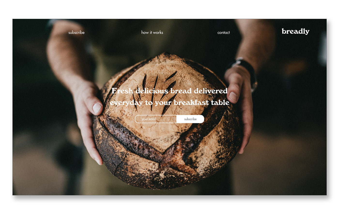 UI ux daily ui landing page breadly bread Web Design 