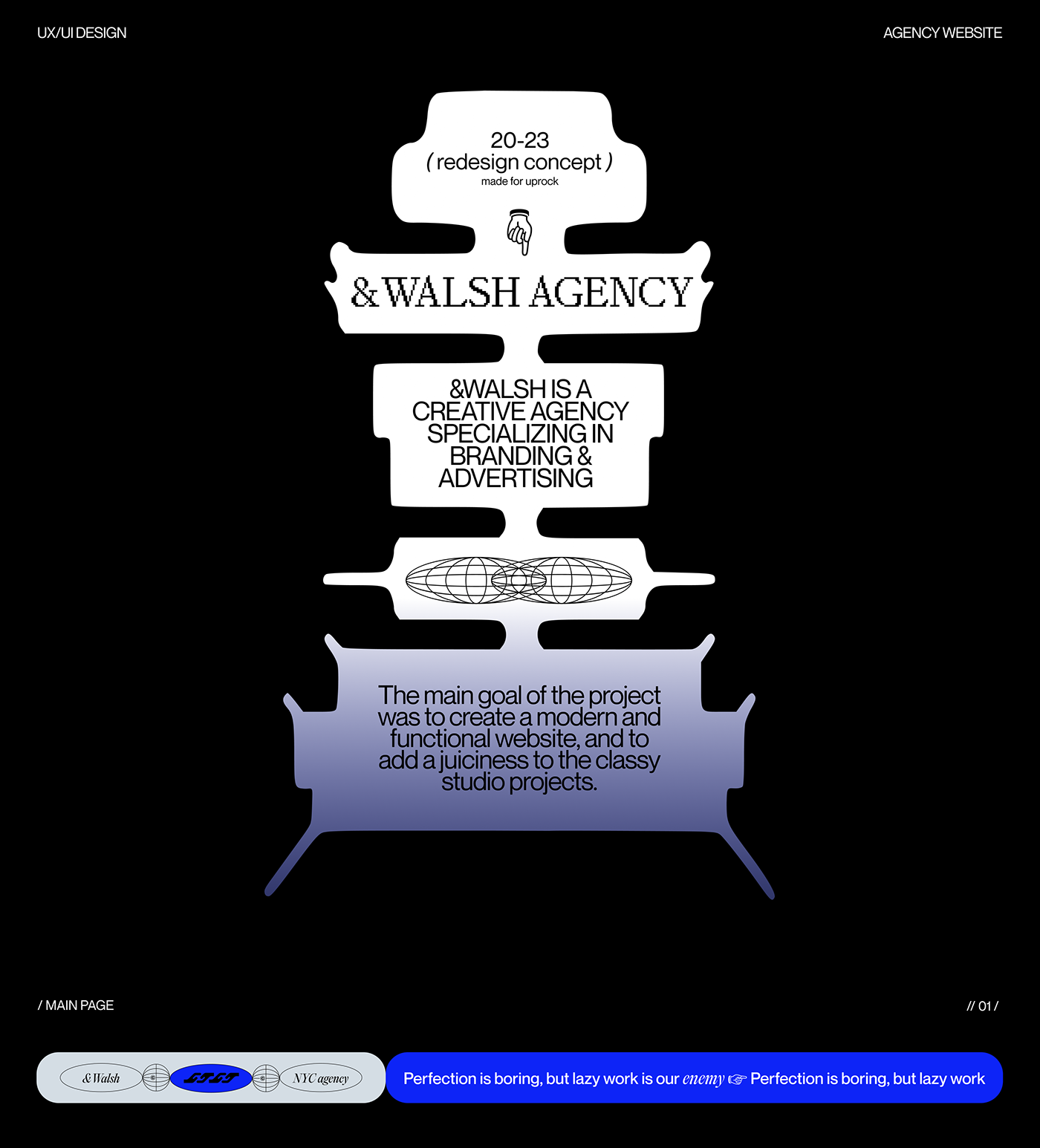 agency corporate poster redesign studio UI/UX ux Website