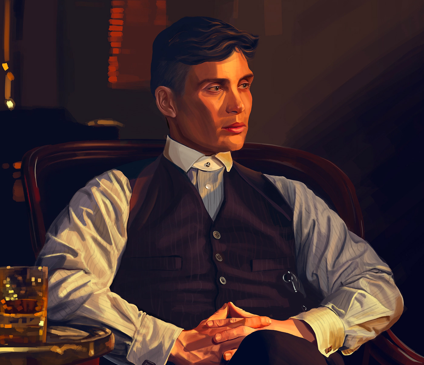 cillian murphy Digital Art  digital illustration digital painting Netflix Peaky Blinders portrait Procreate Thomas Shelby tommy shelby