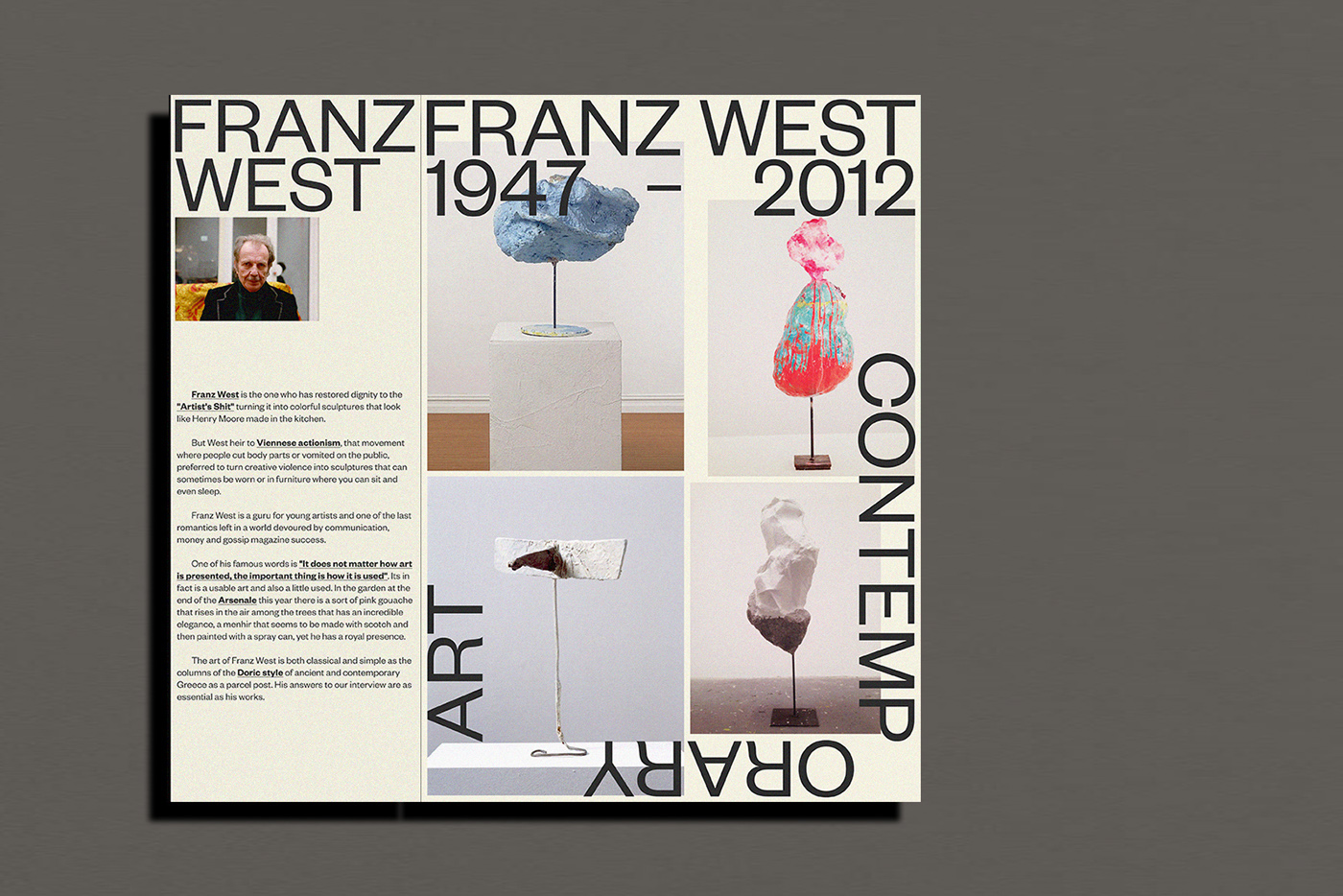 Franz West publication editorial graphicdesign grafik design editoria Bookdesign cover art