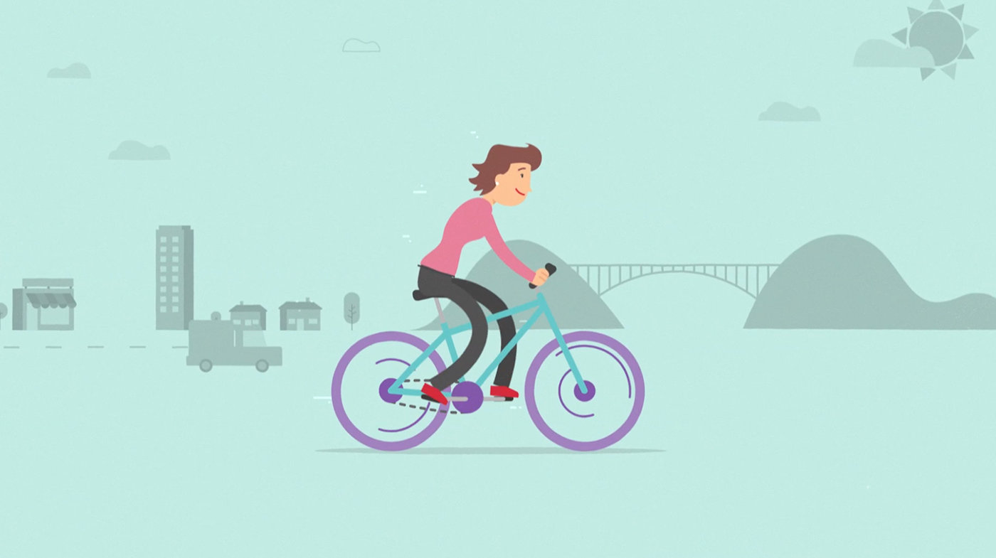 motion Bike ILLUSTRATION  after effects animation  colors