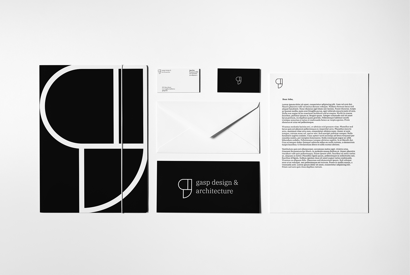 architecture identity logo minimal typography   black White Minimalism system