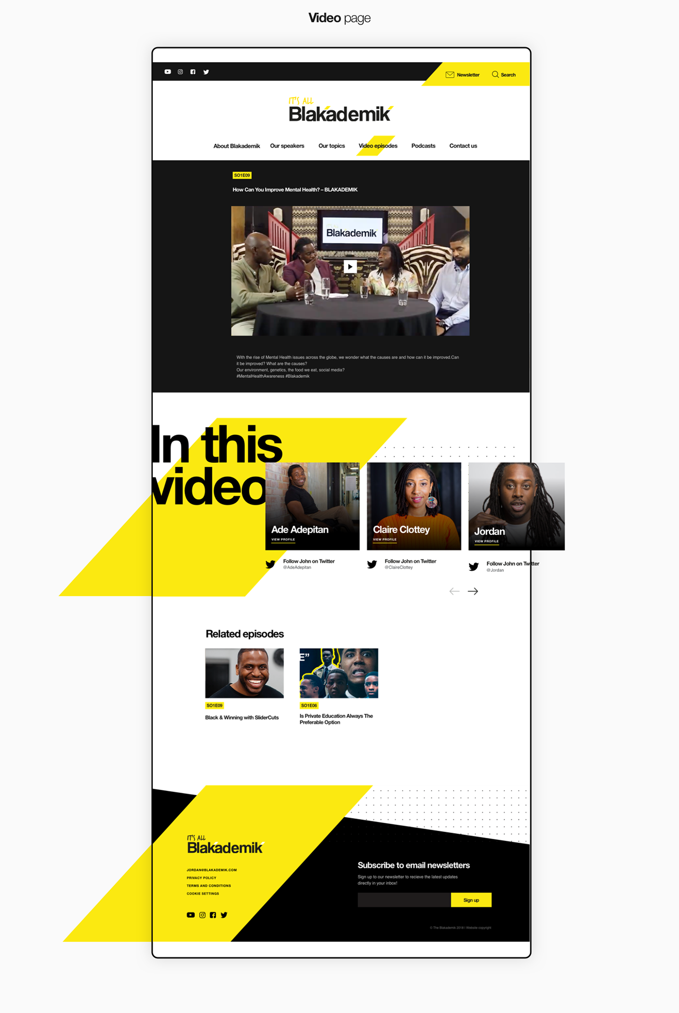 black blackcommunity currentaffairs debateshow Jordan Jarrett-Bryan UxUIdesign yellow youtube BLACKLIVESMATTER