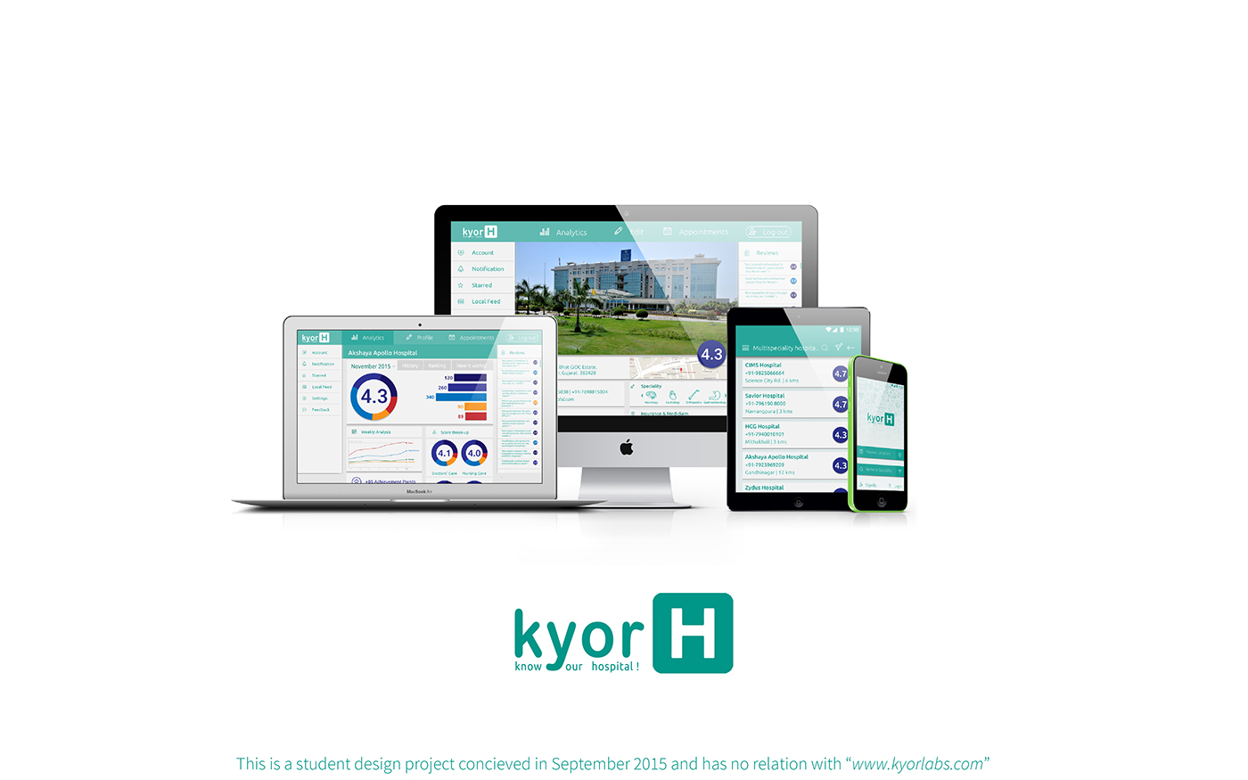 interaction UI/UX application hospital healthcare e-healthcare service system desigm kyor