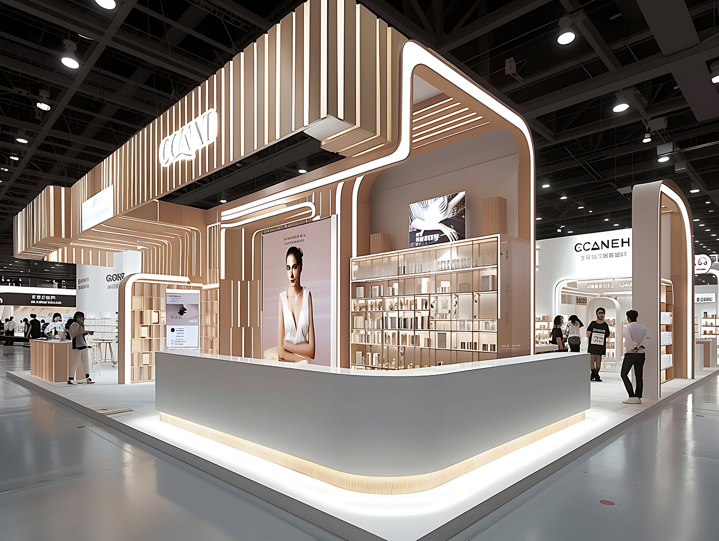 Exhibition  Exhibition Design  exhibition stand booth design expo booth 3D Space  ai