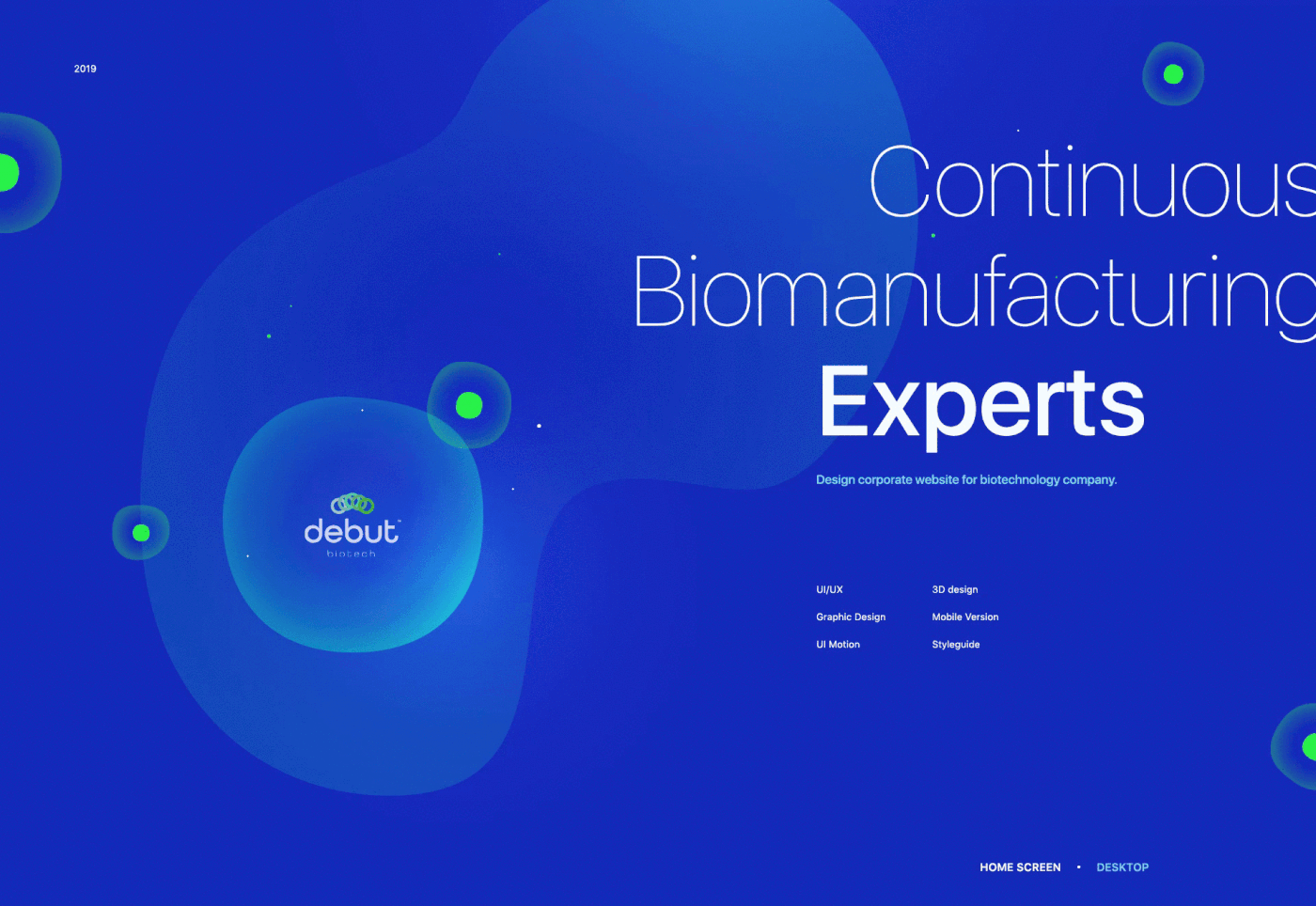 UI ux interactive desktop mobile organic biotechology science animation  Webdesign