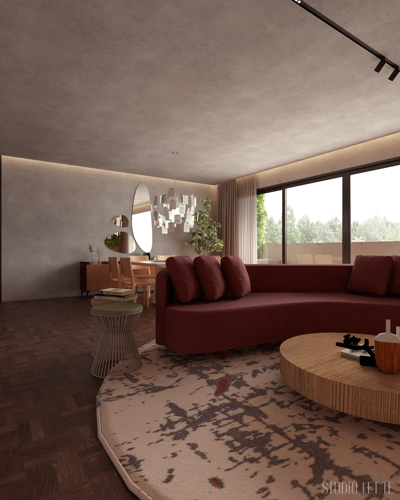 3D architecture archviz ARQUITETURA design de interiores interior design  Render sala SketchUP vray