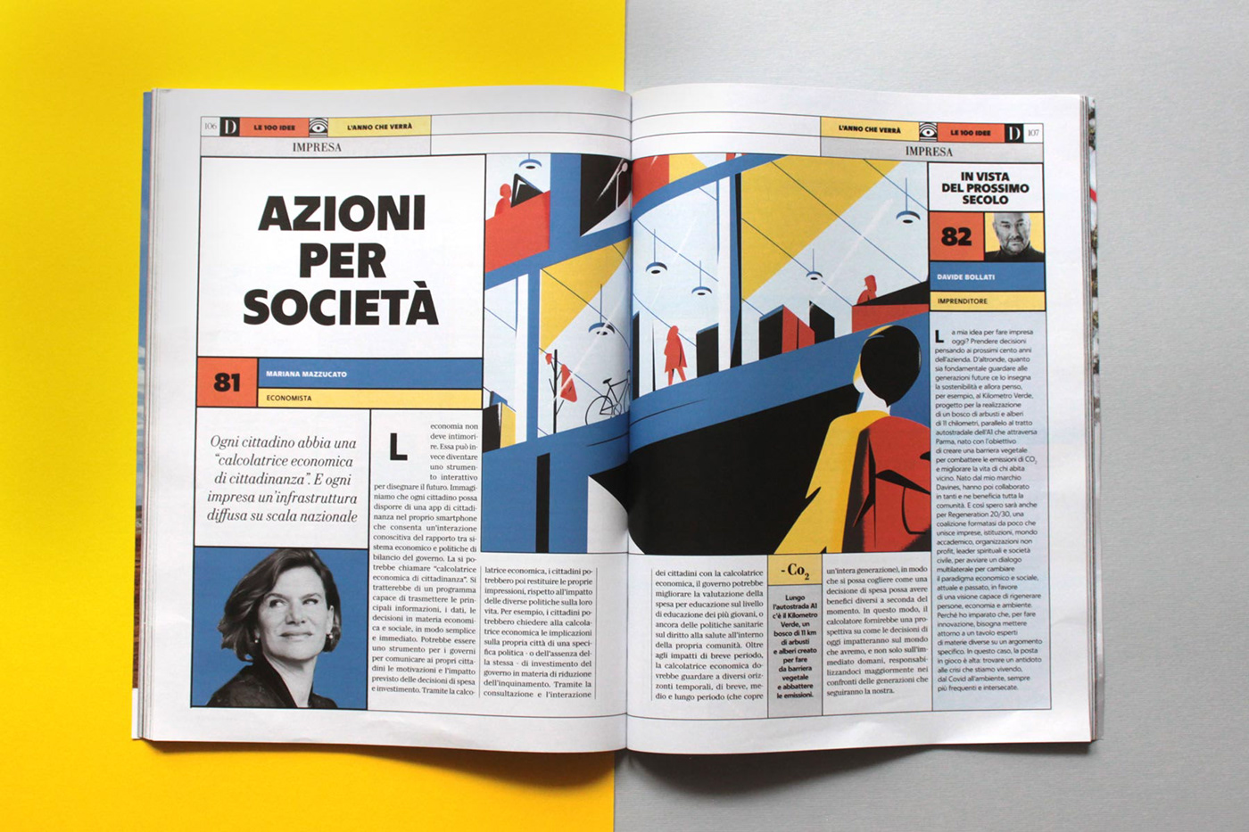 editorial design  Editorial Illustration ILLUSTRATION  innovation Italy magazine newspaper tech