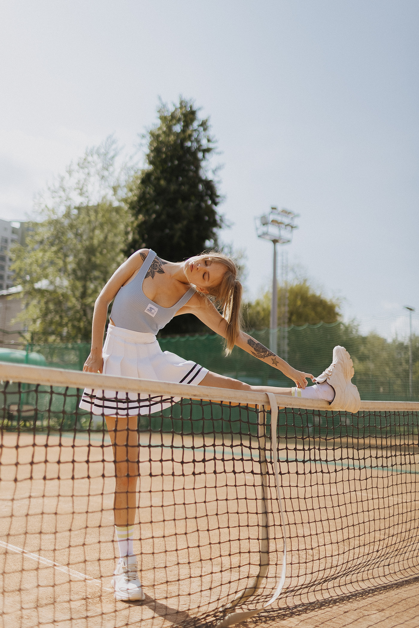 court editorial Fashion  fashion photography model Photography  portrait tennis wet wet girl