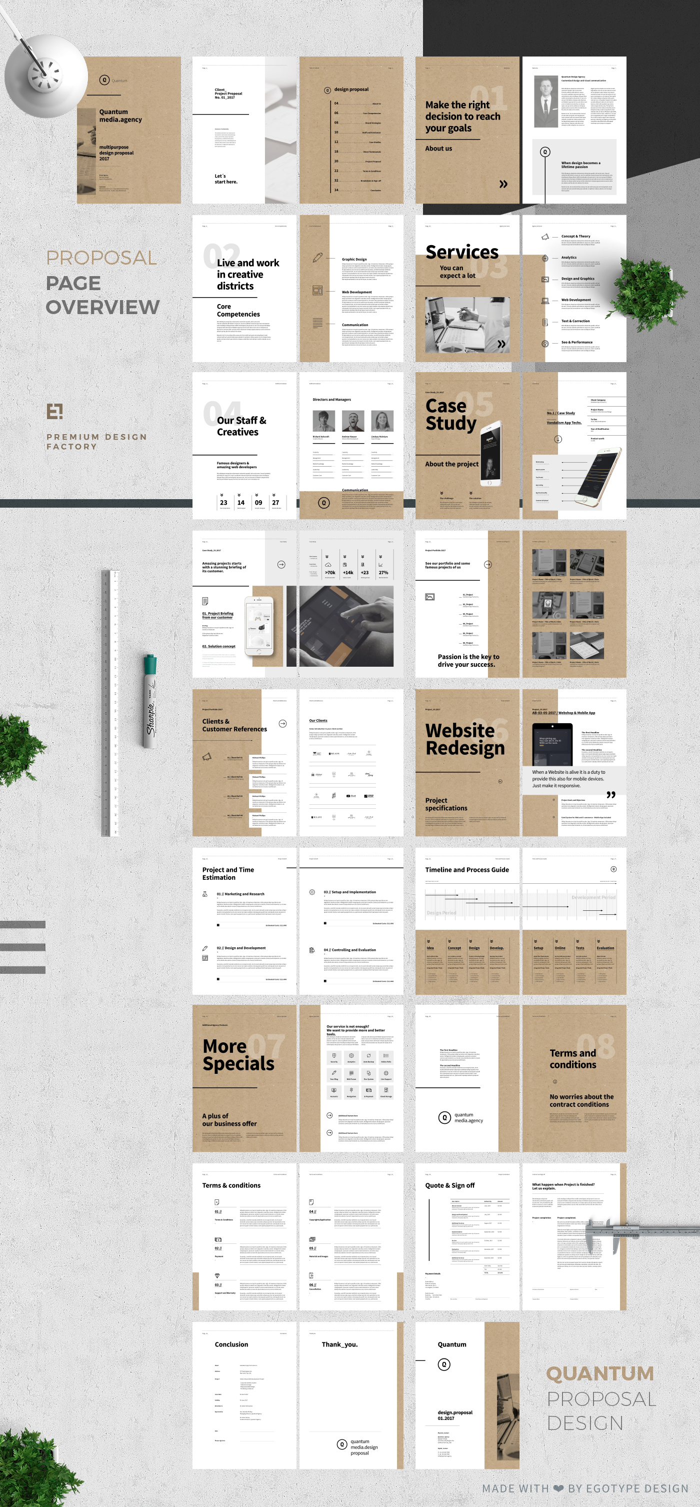 Proposal design brand brief agency corporate minimal Project brochure creative