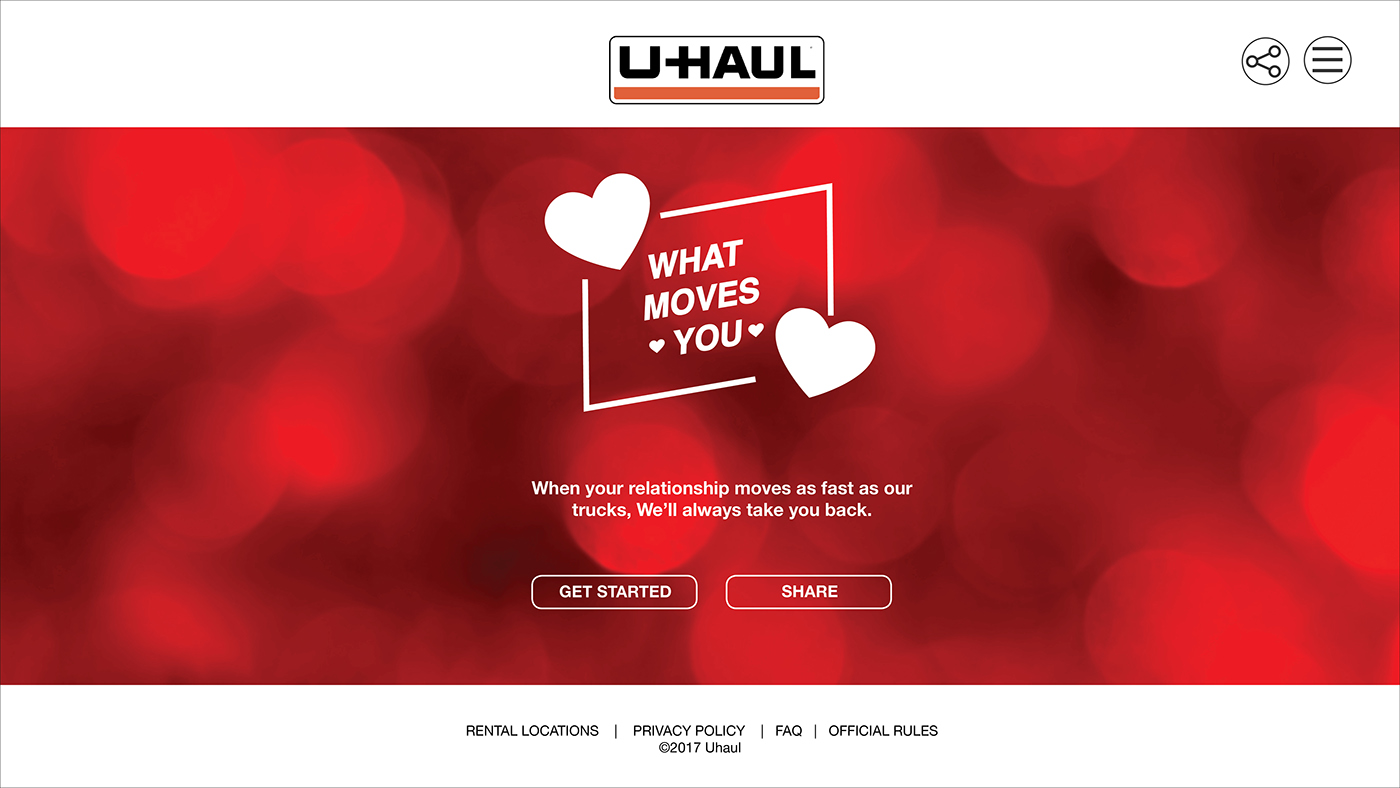 integrated advertising campaign UHAUL What Moves You Love hate Relationships social media