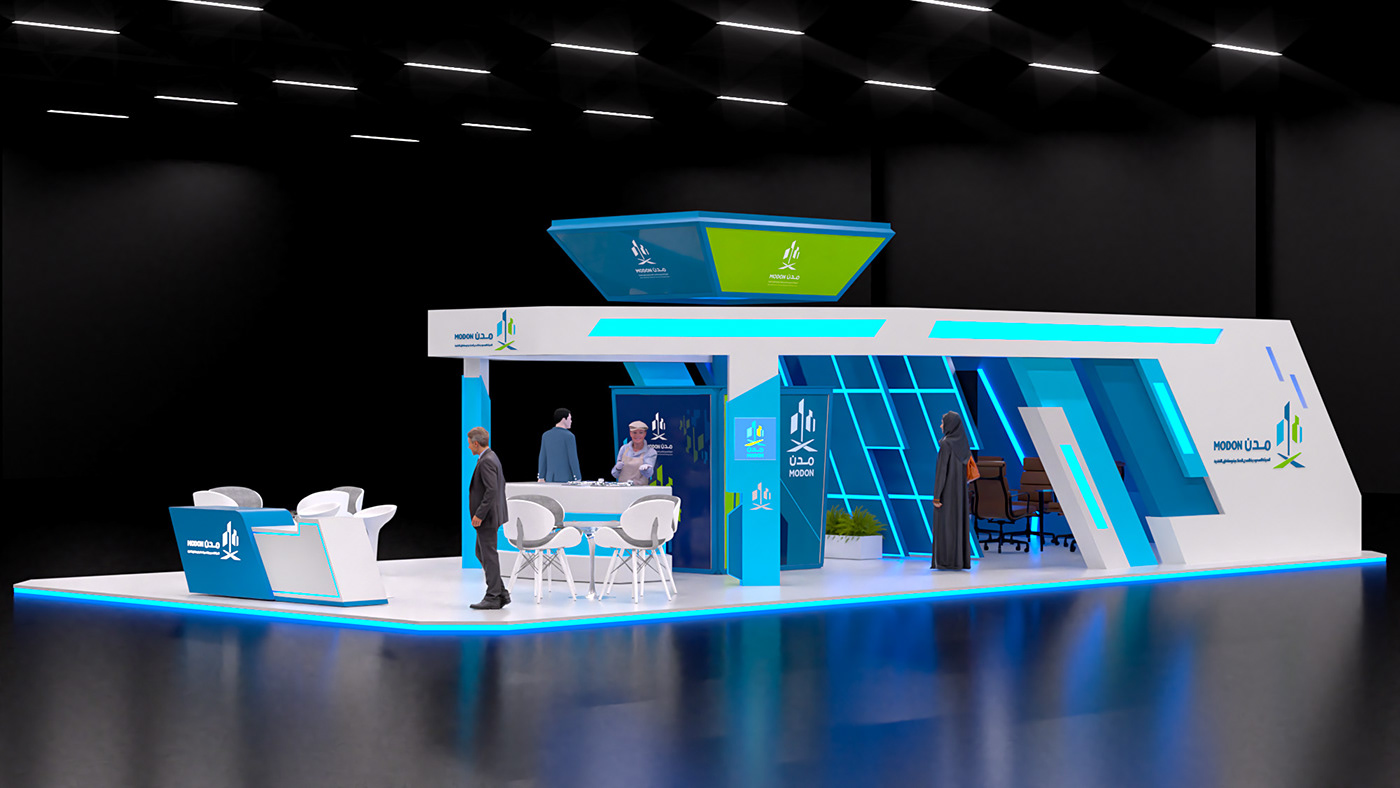 3D design architecture archviz rendering booth Event Saudi Arabia Exhibition  usa