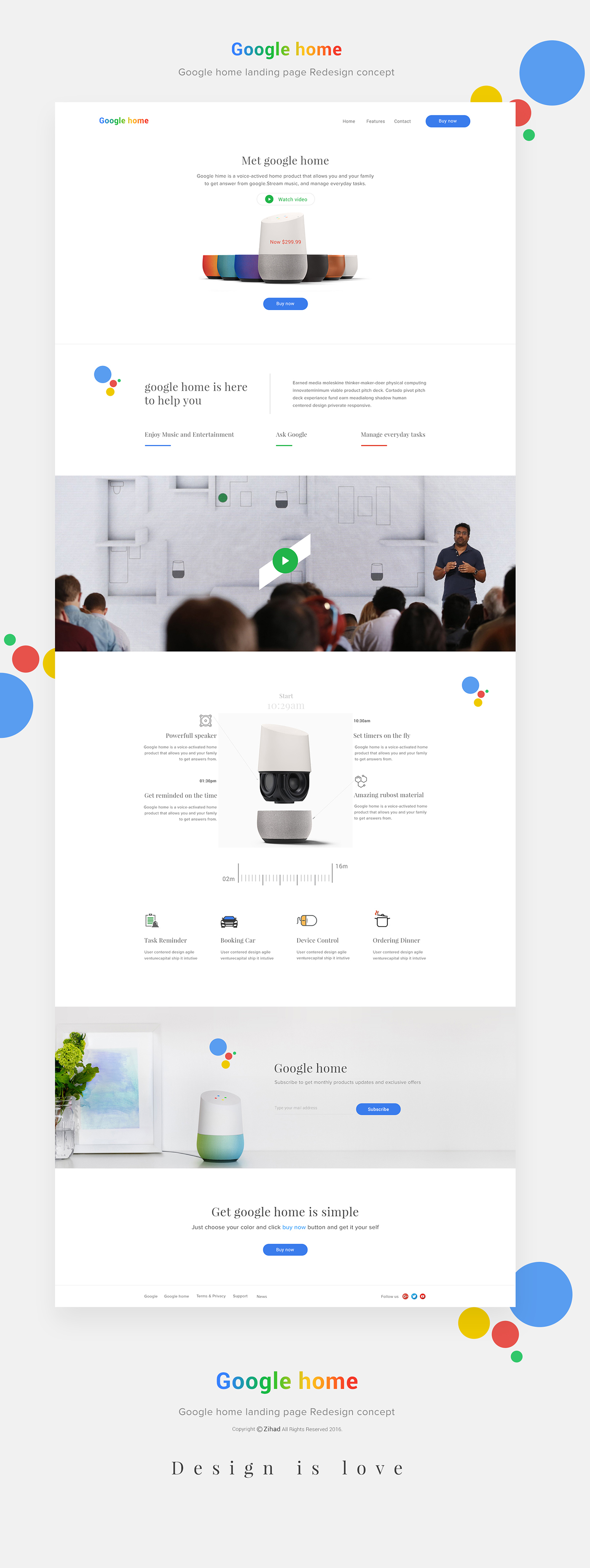 Google home landing page Redesign concept on Behance  