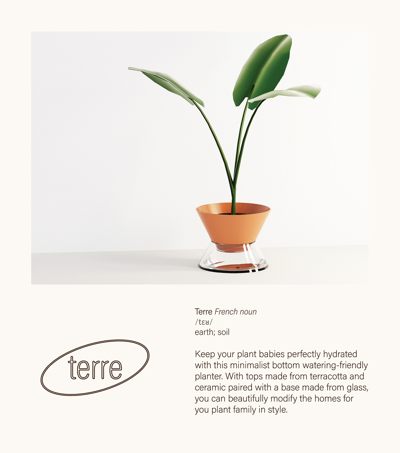 eco Fusion360 Plant Planter Plantpot productdesign sekaihurdle Sustainability terracotta terre
