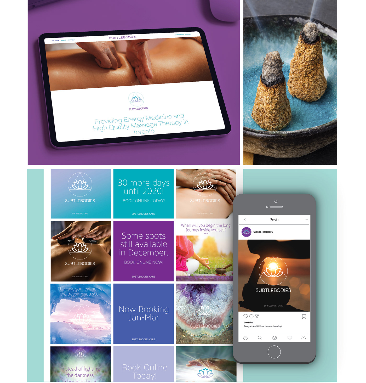 branding  Logo Design art direction  Web Design  Business Cards massage therapy healer shaman