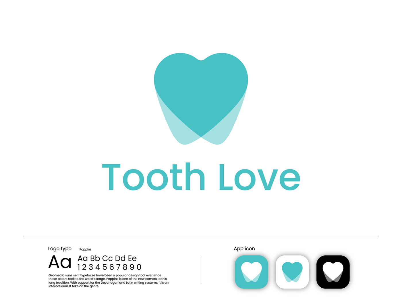branding  dental Dental Logo design graphic design  identity Logo Design tooth tooth love