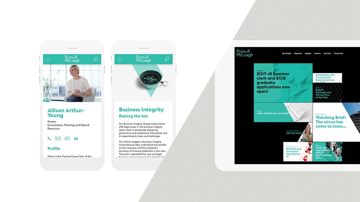 lawyer law Website ux UI teal brand