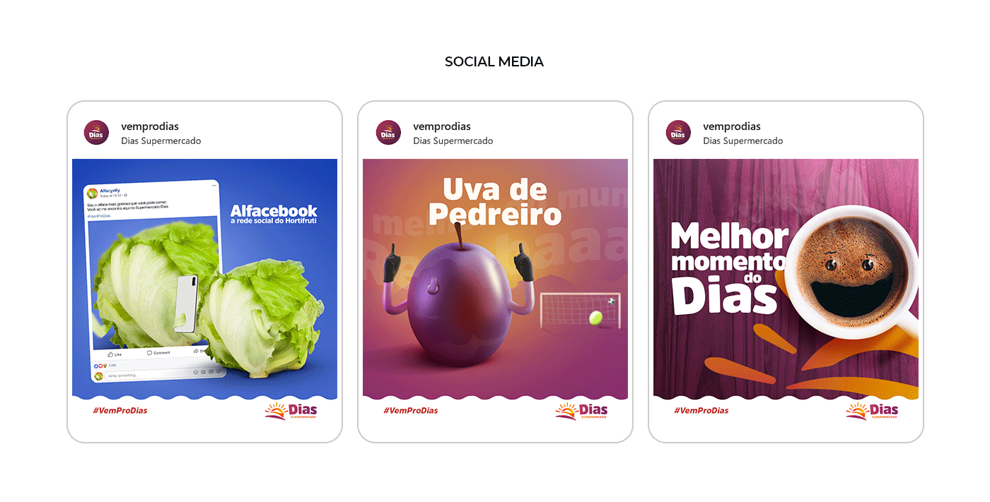supermercado brand campaign campanha design Digital Art  manipulation post Social Media Design Social media post