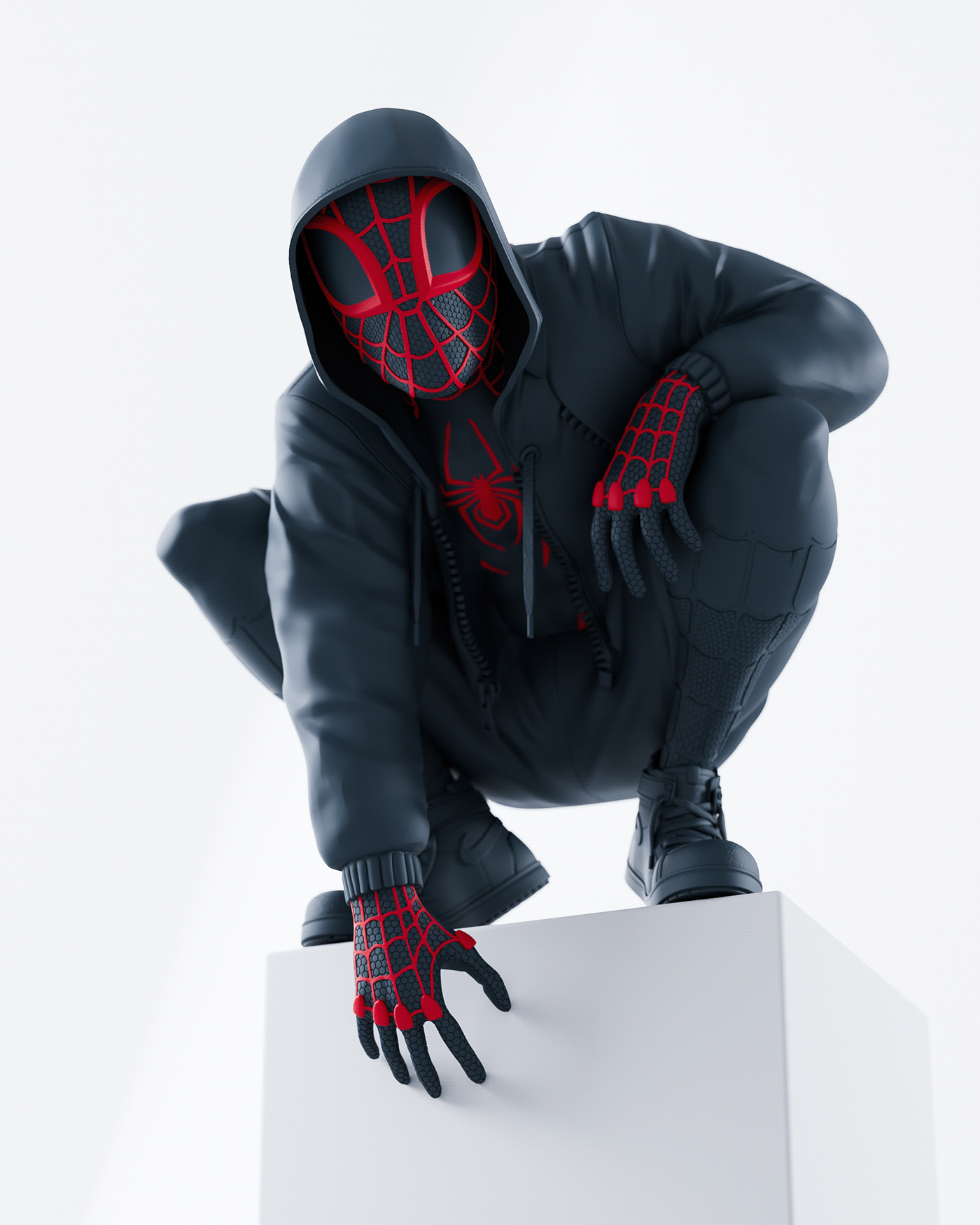 miles morales  spiderman marvel sculpture SuperHero print 3D 3d printing toy