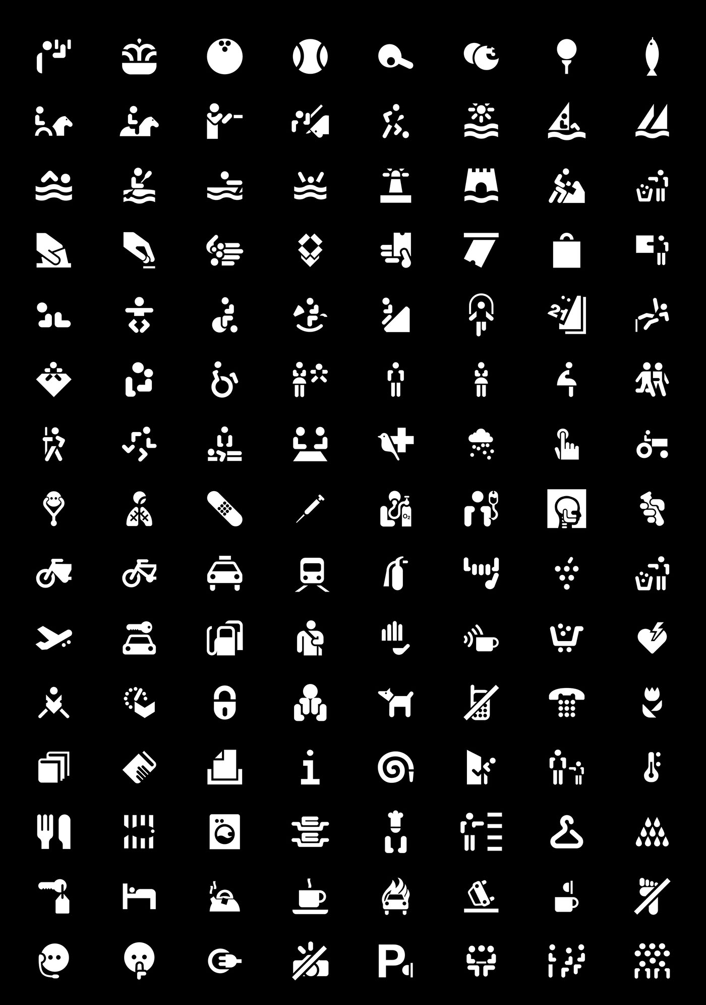 pictogramas Picto pictogram sign icon set wayfinding icons