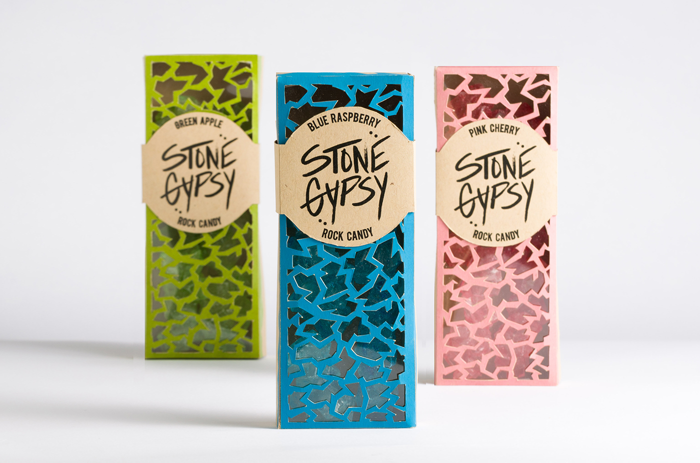 Rock Candy gypsy stone Stone Gypsy package design  candy packaging die cut Green Packaging recyclable