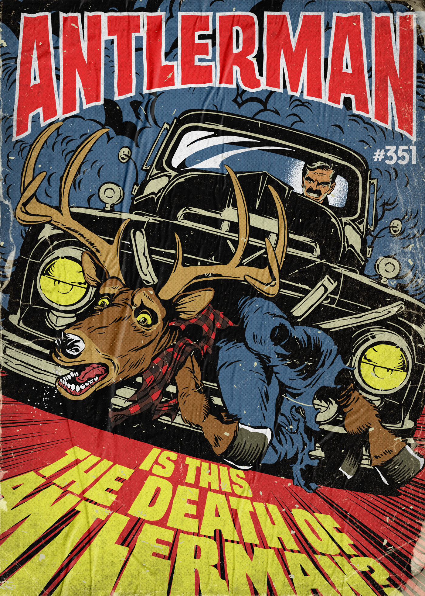 amazon prime antler-man antlerman comic books posters Prime Video series stream utopia vintage