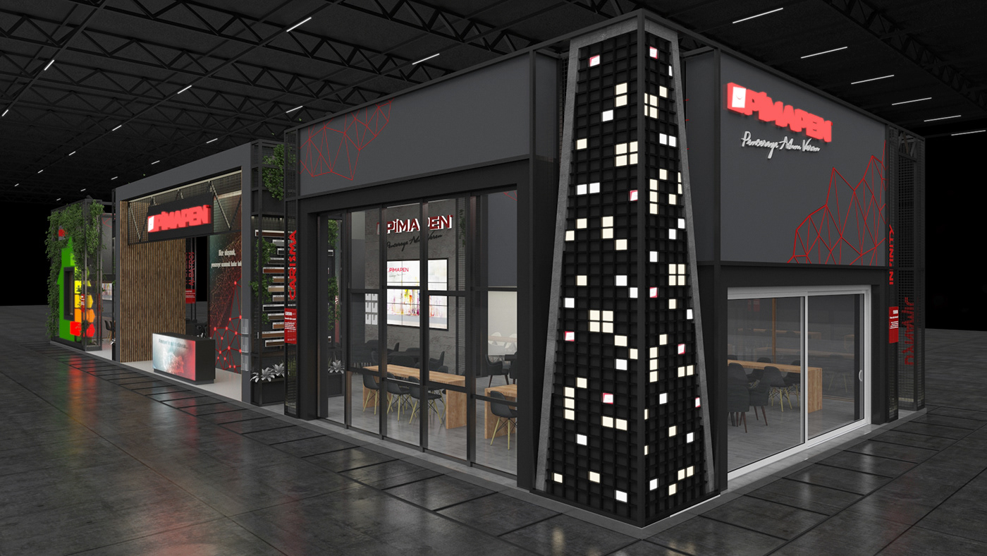 #Design #exhibition #stand 3ds max booth CGI inteiror visualization vray Window