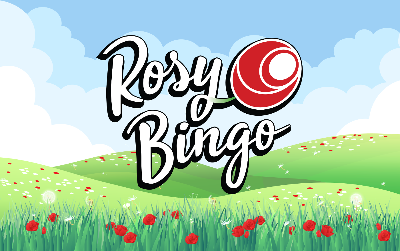 bingo logo Roses lettering