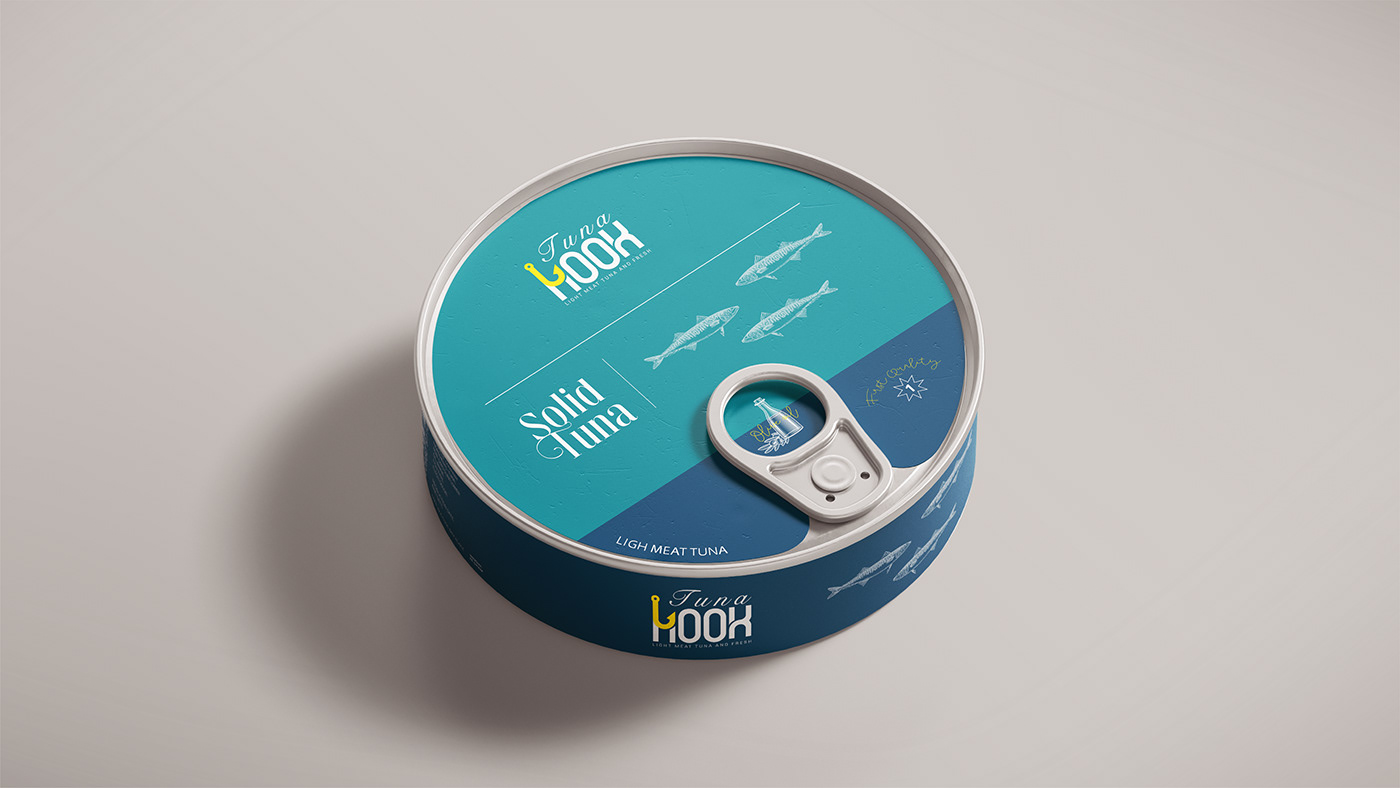 Advertising  brand identity fish Logo Design tuna typography   Packaging PackagingOfTheWorld Can Design packaging design