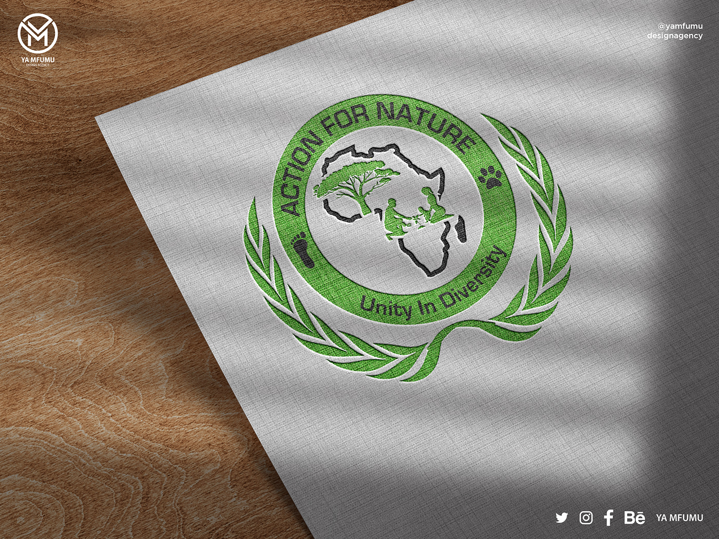 Action For Nature Africa nature logo brand identity Logo Design logo designer ya mfumu design agency