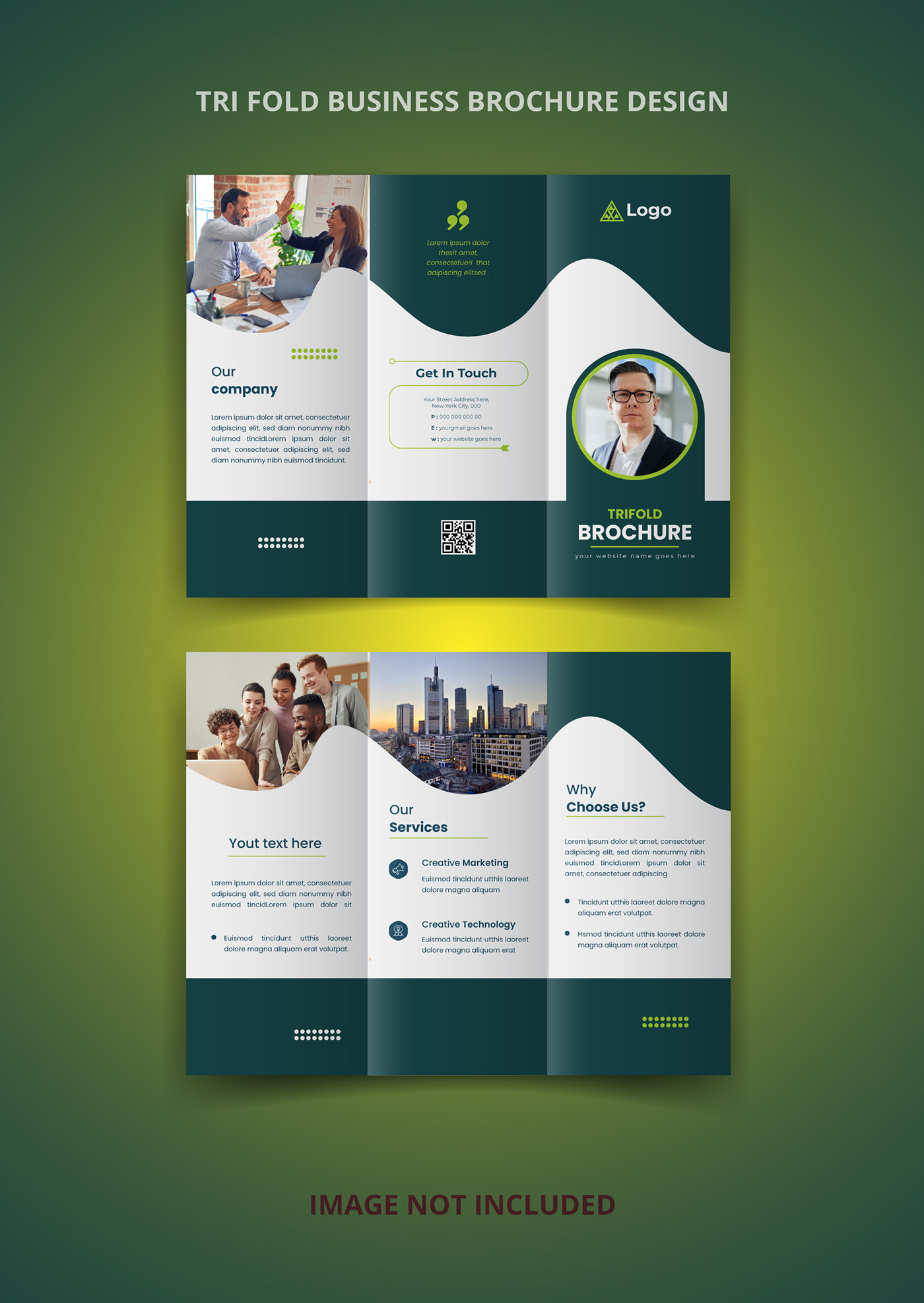 Trifold business brochure design 