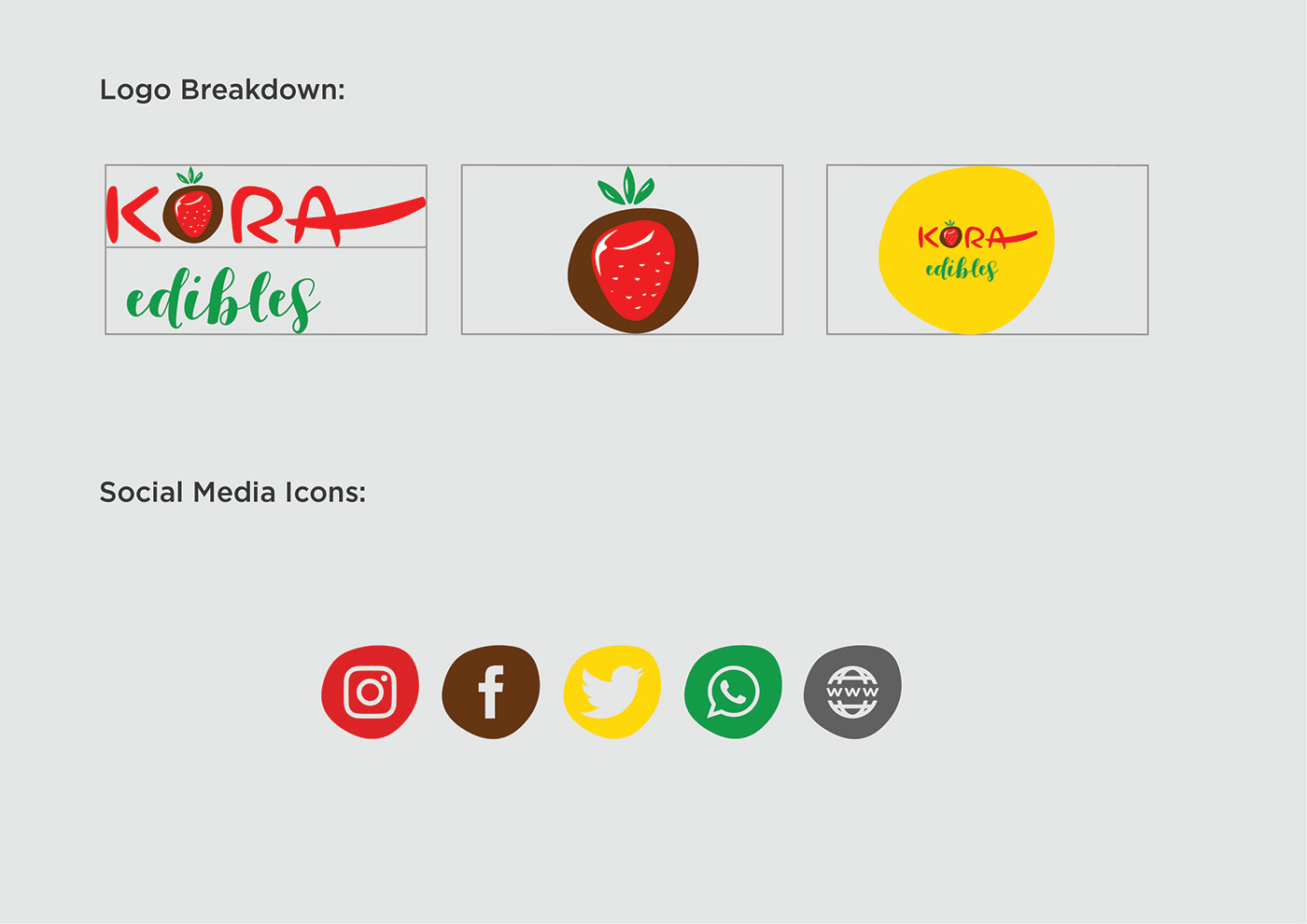 Kora Edibles re-branding branding  Logo Design art direction  healthy eating EDIBLES treats