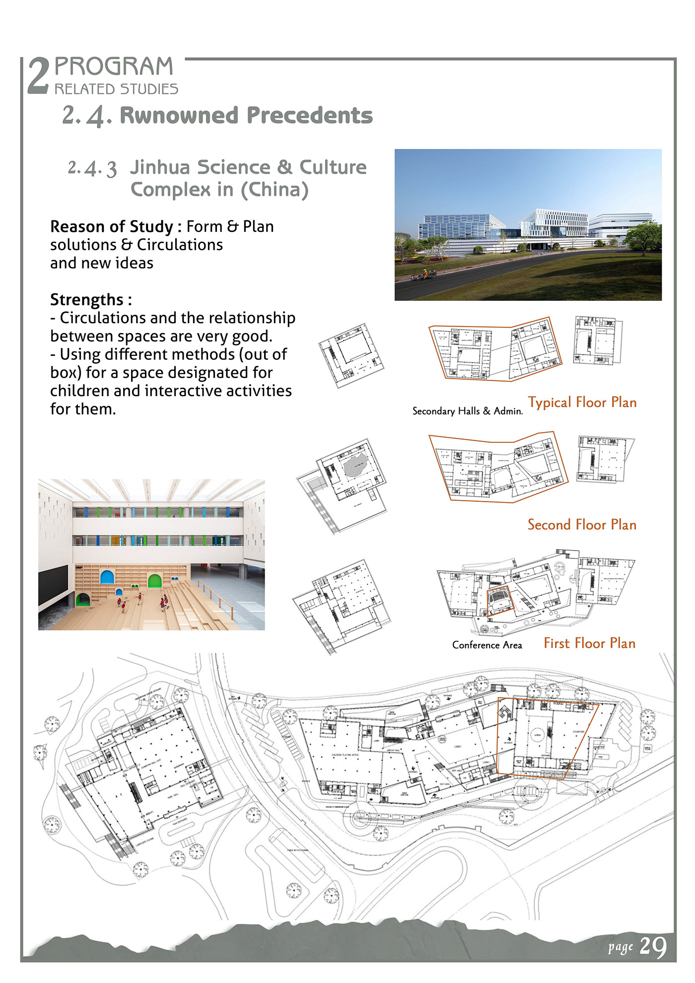 architecture Concept Generation culture center design graduation project literature Program research Site Analysis