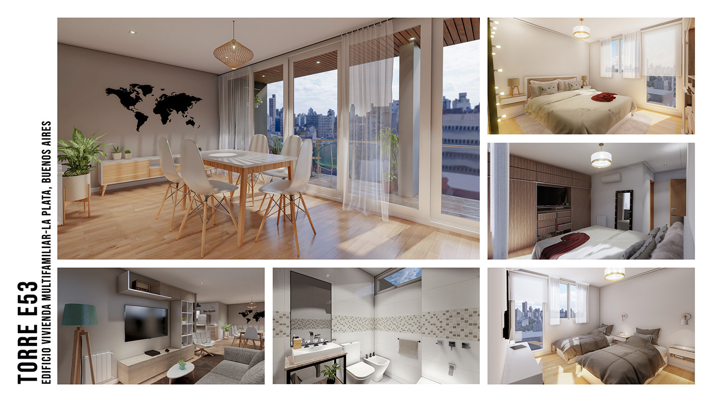 3D architecture arquitectura Diseños Interiorismo Porfolio proyectos Render rendering vivienda