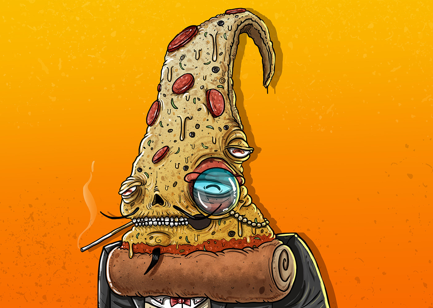 ILLUSTRATION  guacala Character Behance personajes colombia Cali Pizza donut