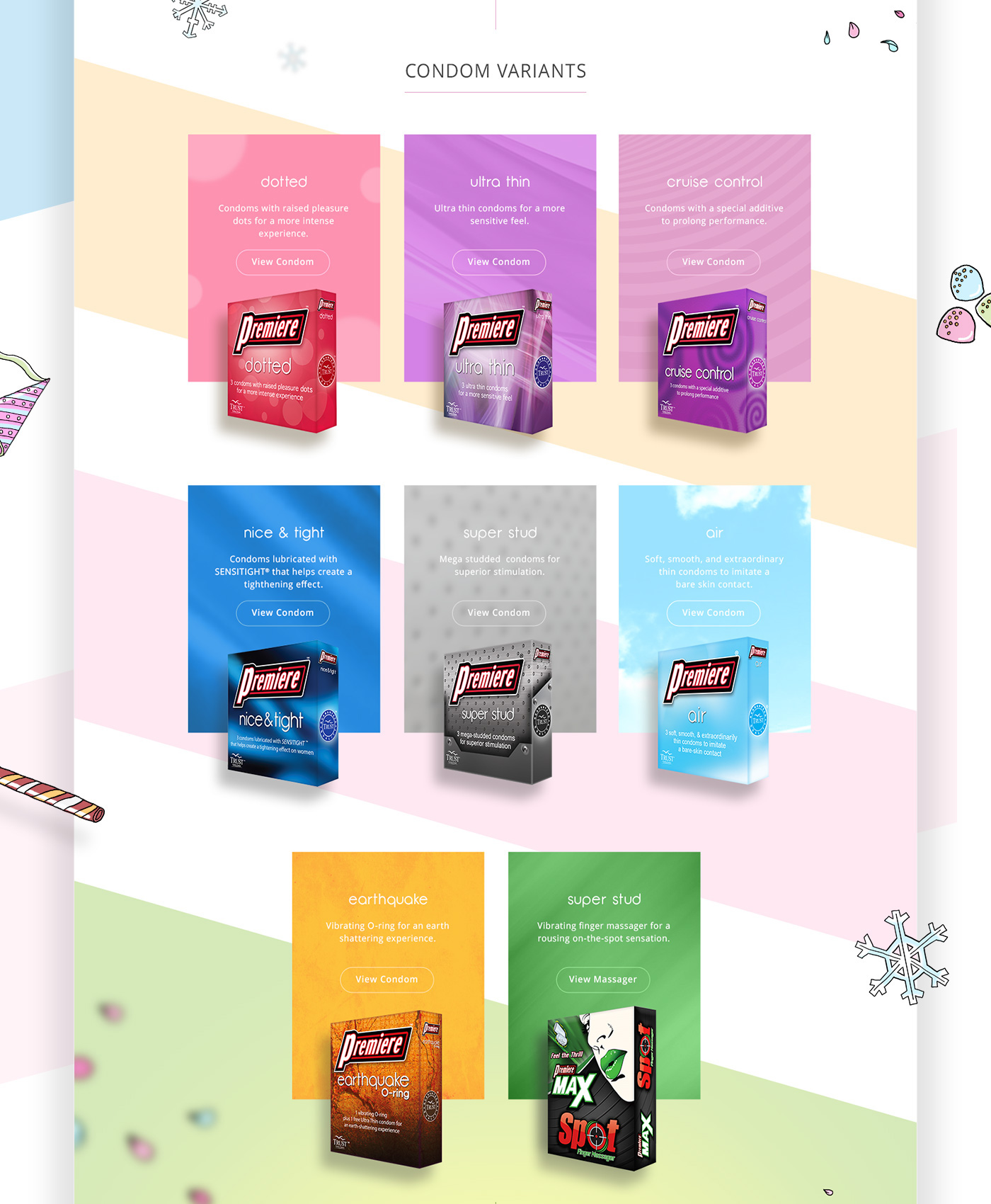 Web Design  condoms premiere graphic design 