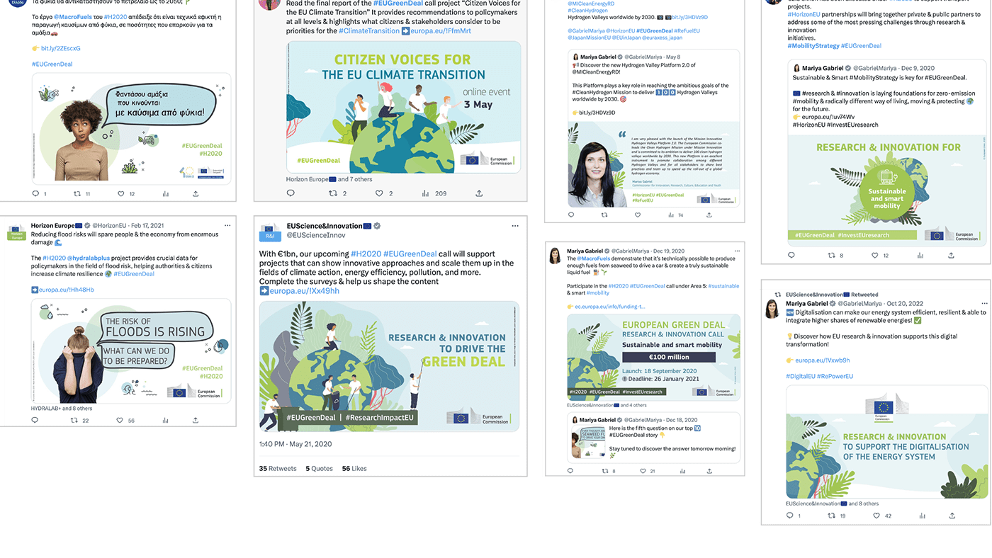 adobe illustrator climate change European factsheet green Green Deal Nature social media visual identity