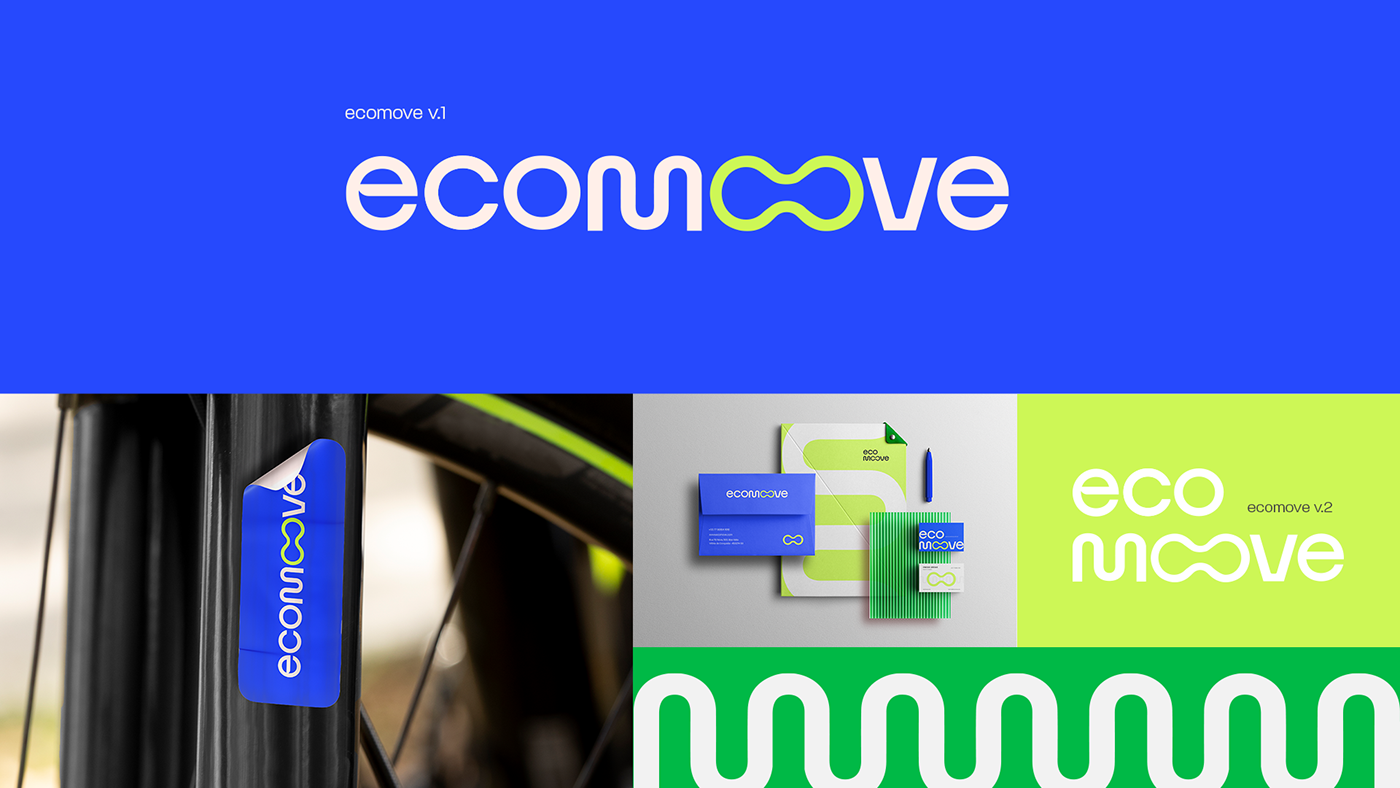 identidade visual sustentabilidade Logo Design Logomarca Brand Design Ecology eco marca ecomove bicicleta