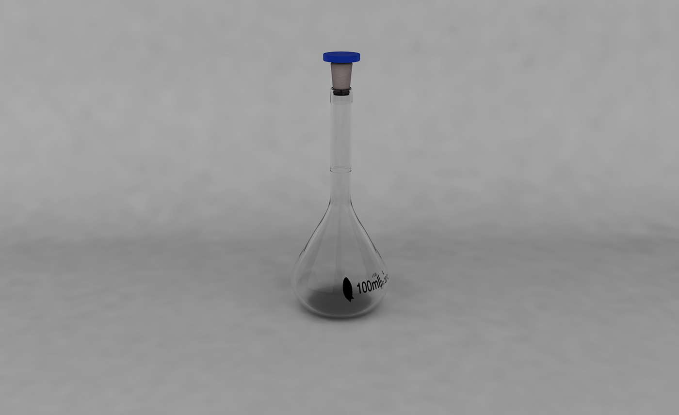 3D c4d chemistry Desgin dilution photoshop Procreate science Volumetric Flask
