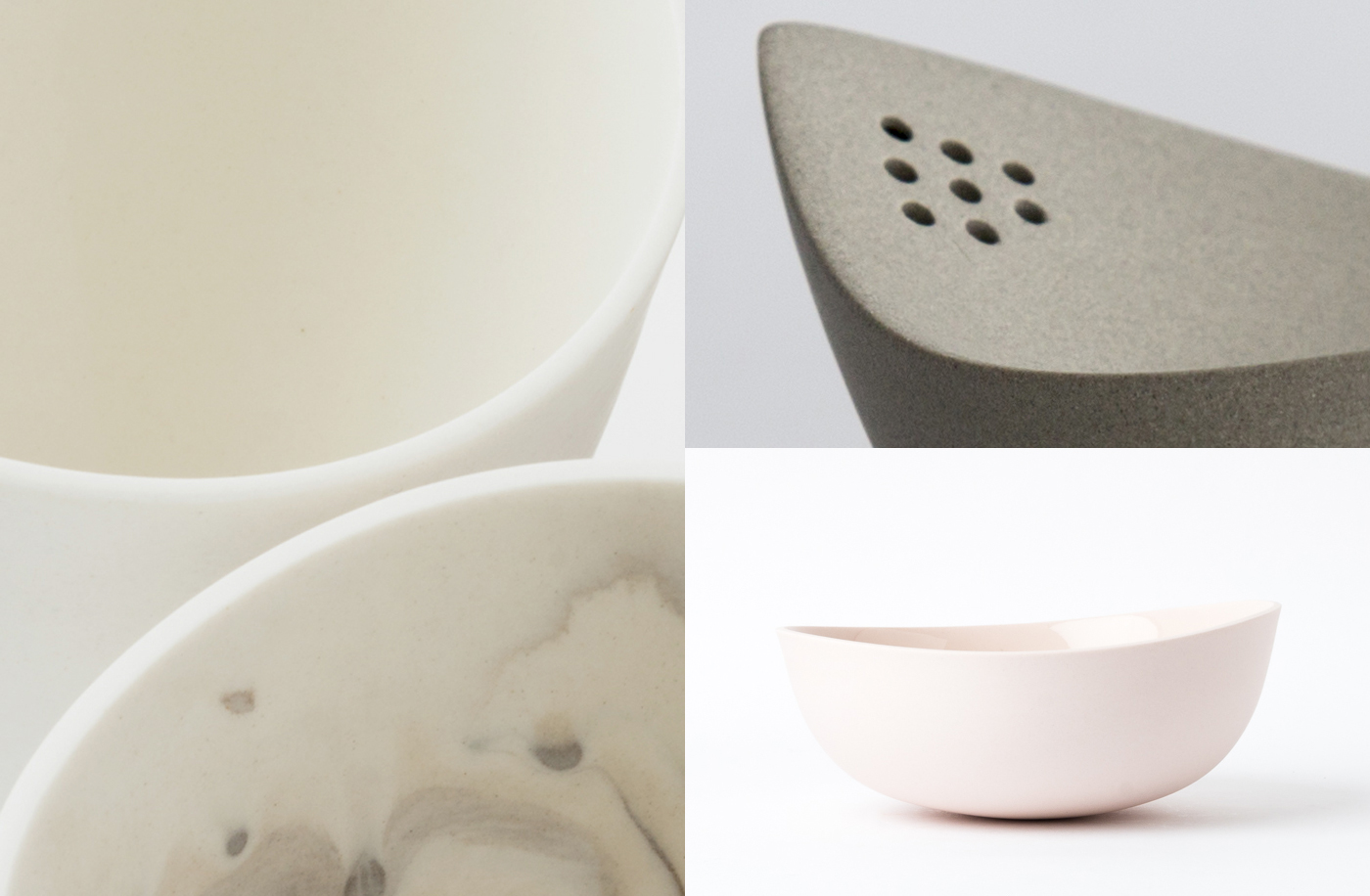 ceramic porcelain ceramist studio tableware Murals table shapes lines curves design Interior furniture product plate