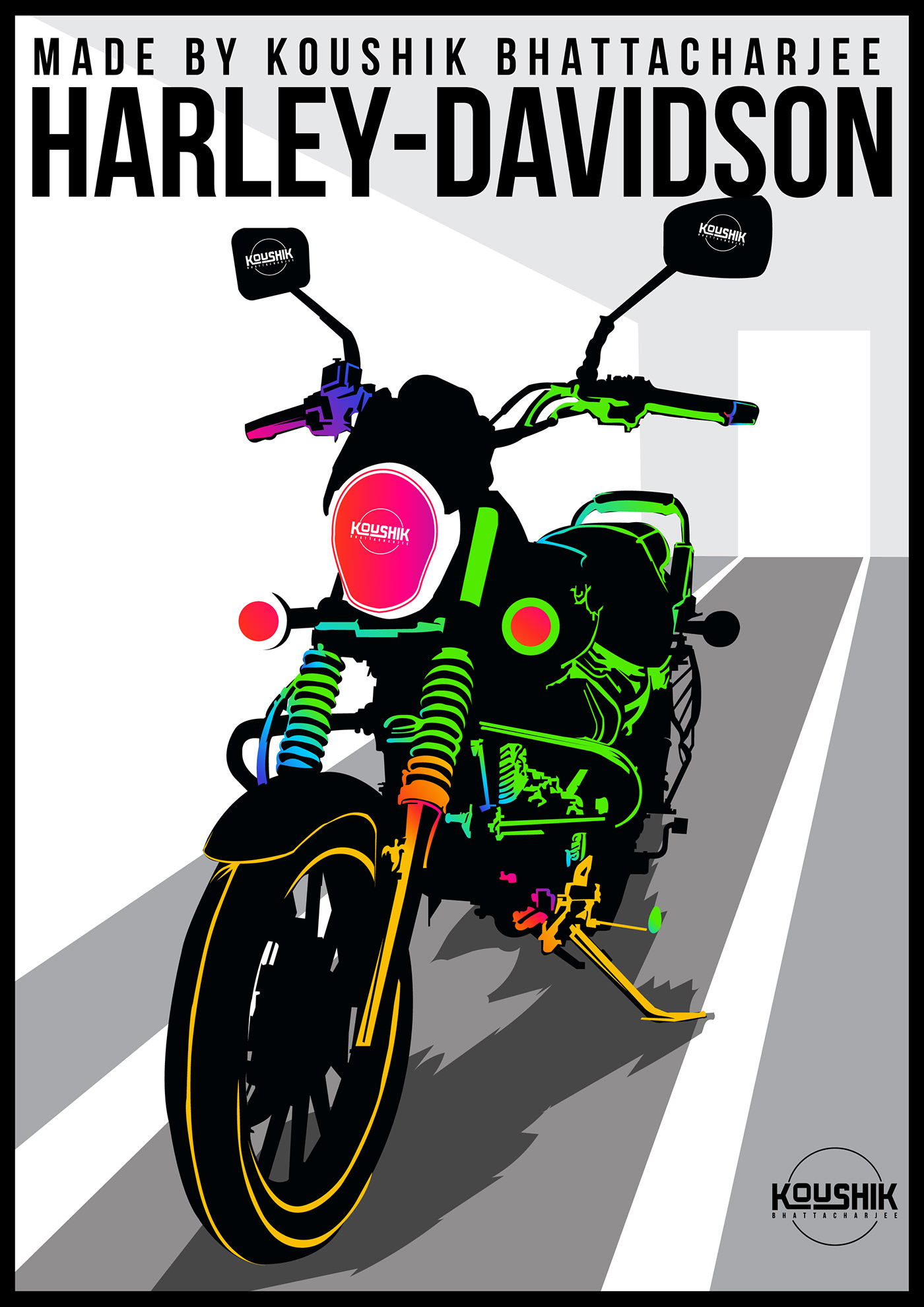 banner design Branding design Creative Design design 2021 digital media graphic design  Harley Davidson Print Media vector art Vector Illustration