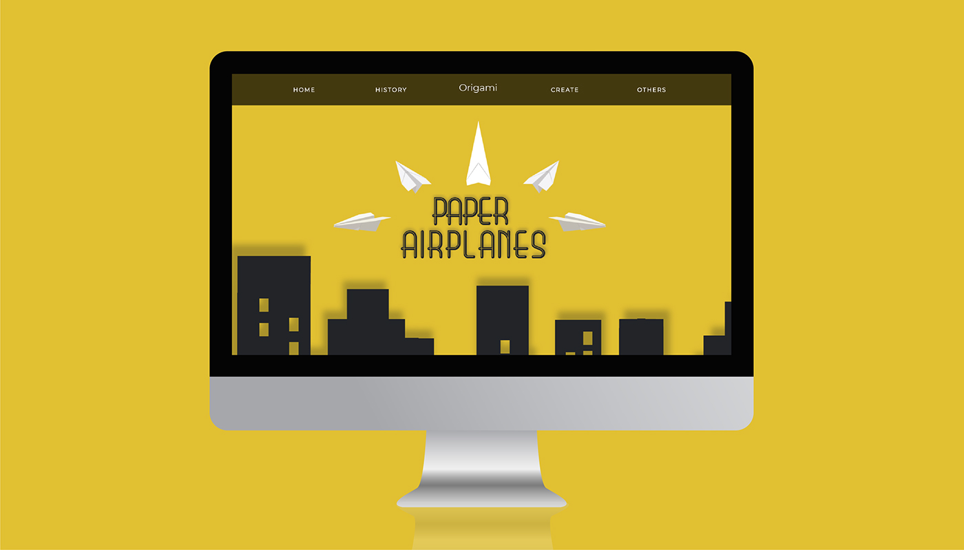 parallax Web Design  paper airplanes