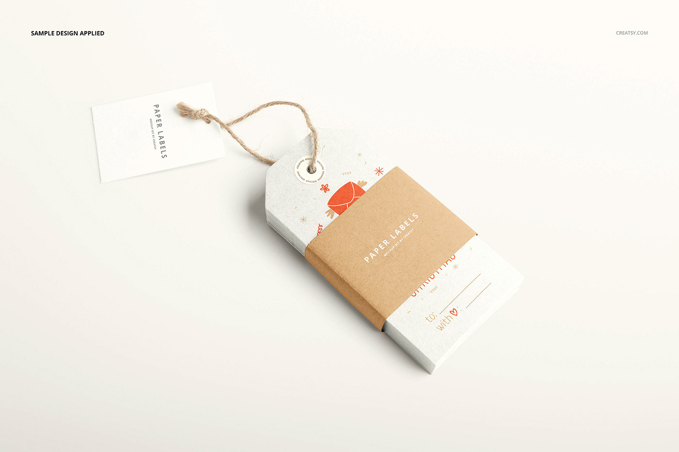 branding  Christmas creatsy mock-up Mockup mockups packing paper tags template