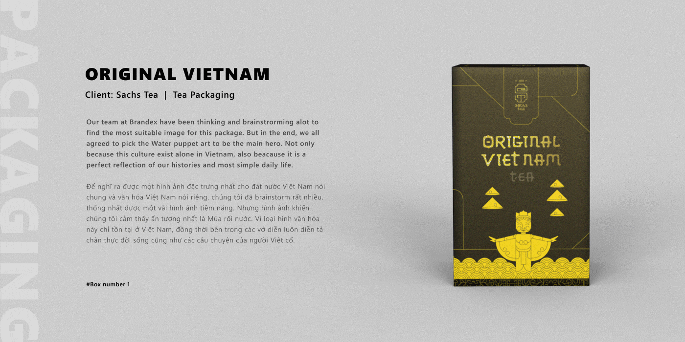 BrandexAgency brandidentity Packaging sachstea tea tradition logo branding  hanoi vietnam