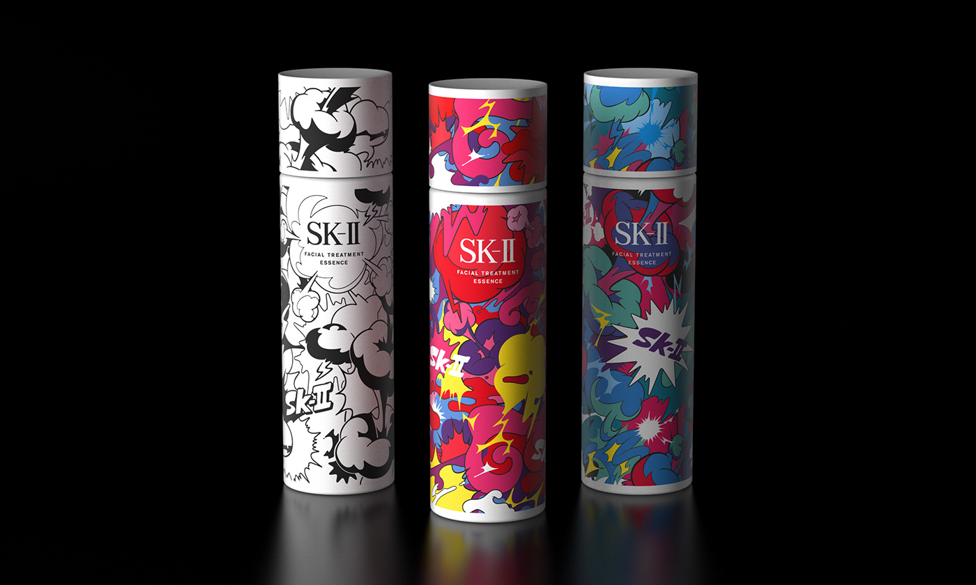 asia beauty cosmetics graphic limited edition makeup manga Packaging SK-II skin