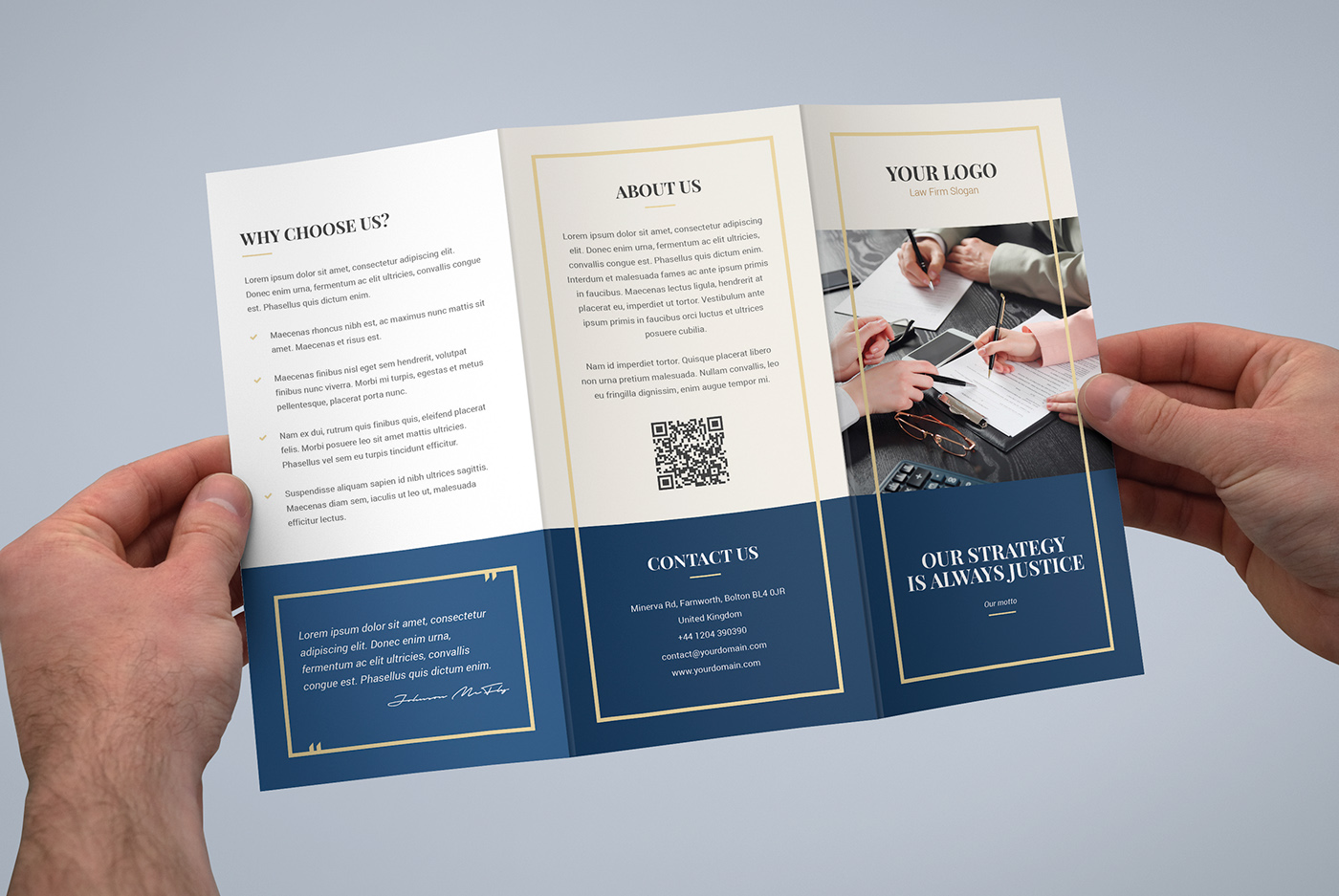 brochure Brochure Tri-Fold print template photoshop template law firm finance business corporate company Consulting